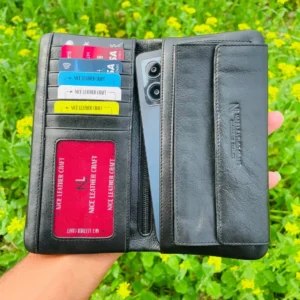 Premium Milled zipper Long Wallet