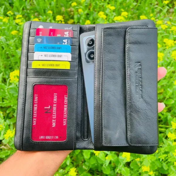 Premium Milled zipper Long Wallet - Image 2