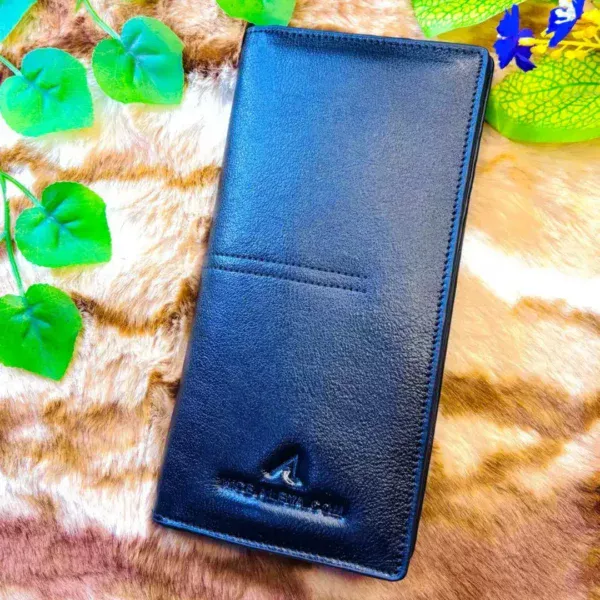 Original Premium Long Leather Wallet (black and chocolate) - Image 6