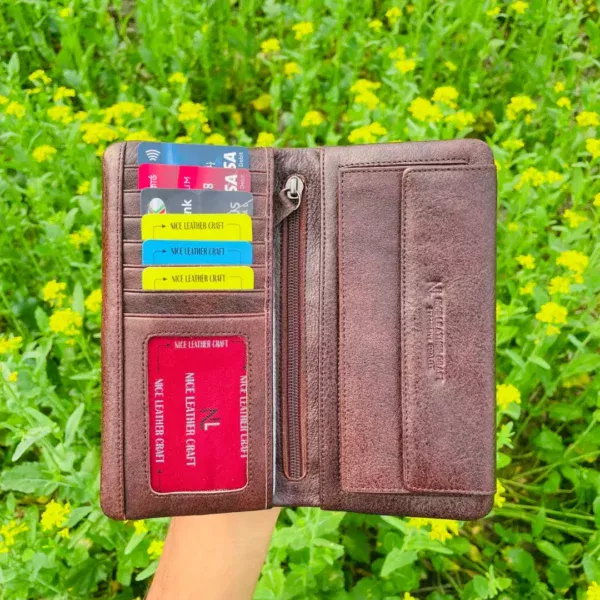 Premium Milled zipper Long Wallet - Image 6